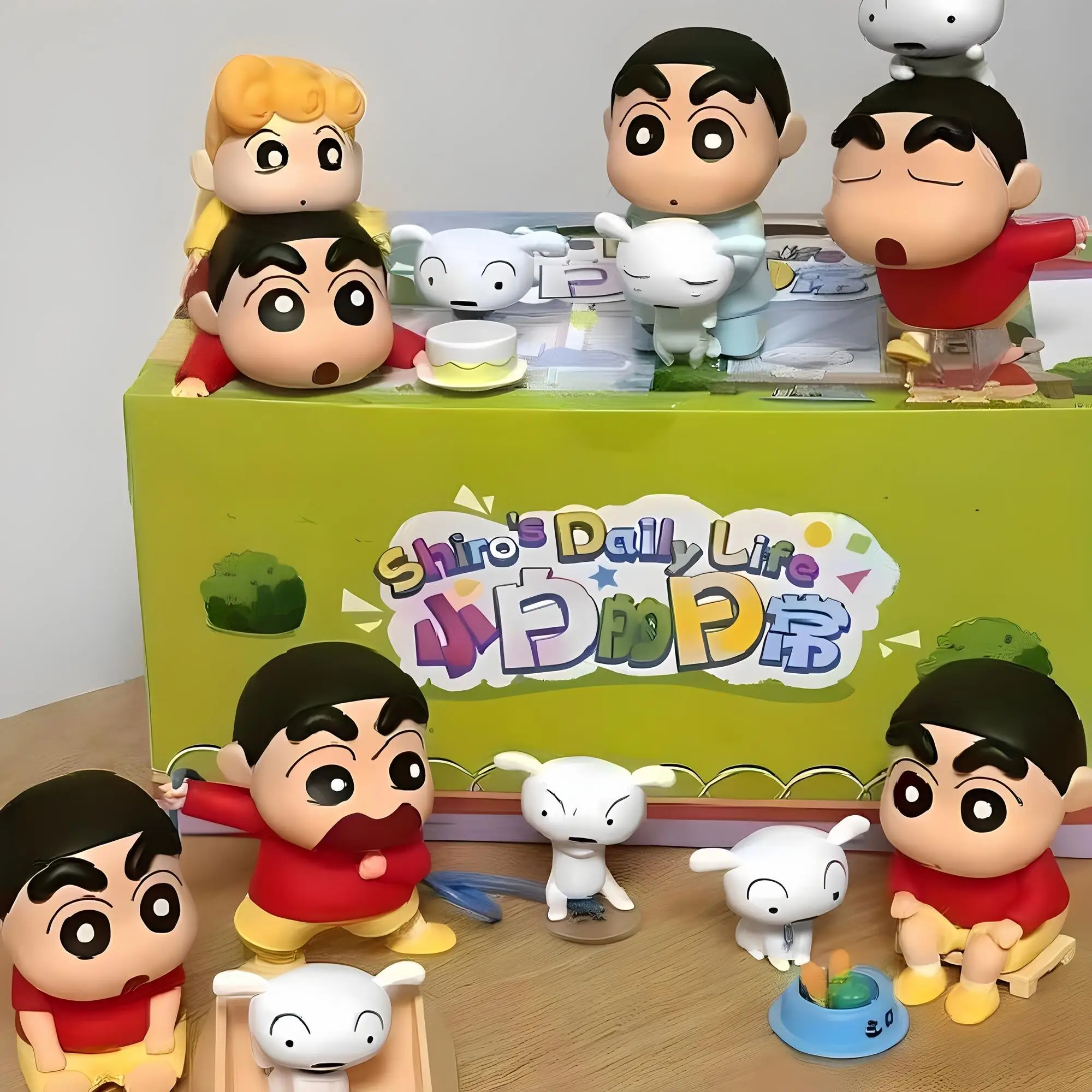 تلوين شين تشانس ليتل وايت الحياة اليومية صندوق أعمى التماثيل العصرية اللعب سطح المكتب الحلي دمى اللعب الطرفية الهدايا #6