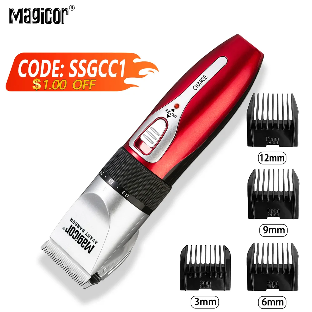 

MAGICOR Professional Electric Hair Trimmer for Men - Precision Hair Cutting Machine Ideal Men's Hair Shaver And Beauty Care Gift