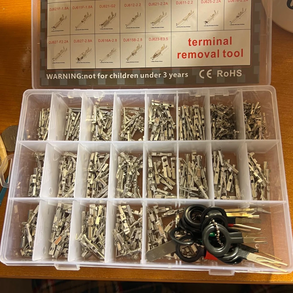 

460 шт. 1/1,5/1,8/2,2/2,8/3,5 мм клеммные штифты жгута проводов штырь мужской женский автомобильный разъем автомобильные клеммы для электрических проводов штифт