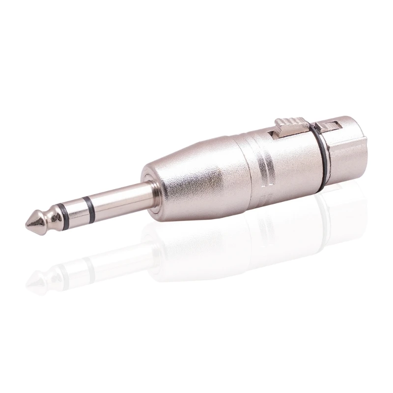 Adaptador de micrófono de 6,35mm y 1/4 pulgadas a XLR, Conector de Audio estéreo macho a hembra XLR de 6,35mm para Mezclador