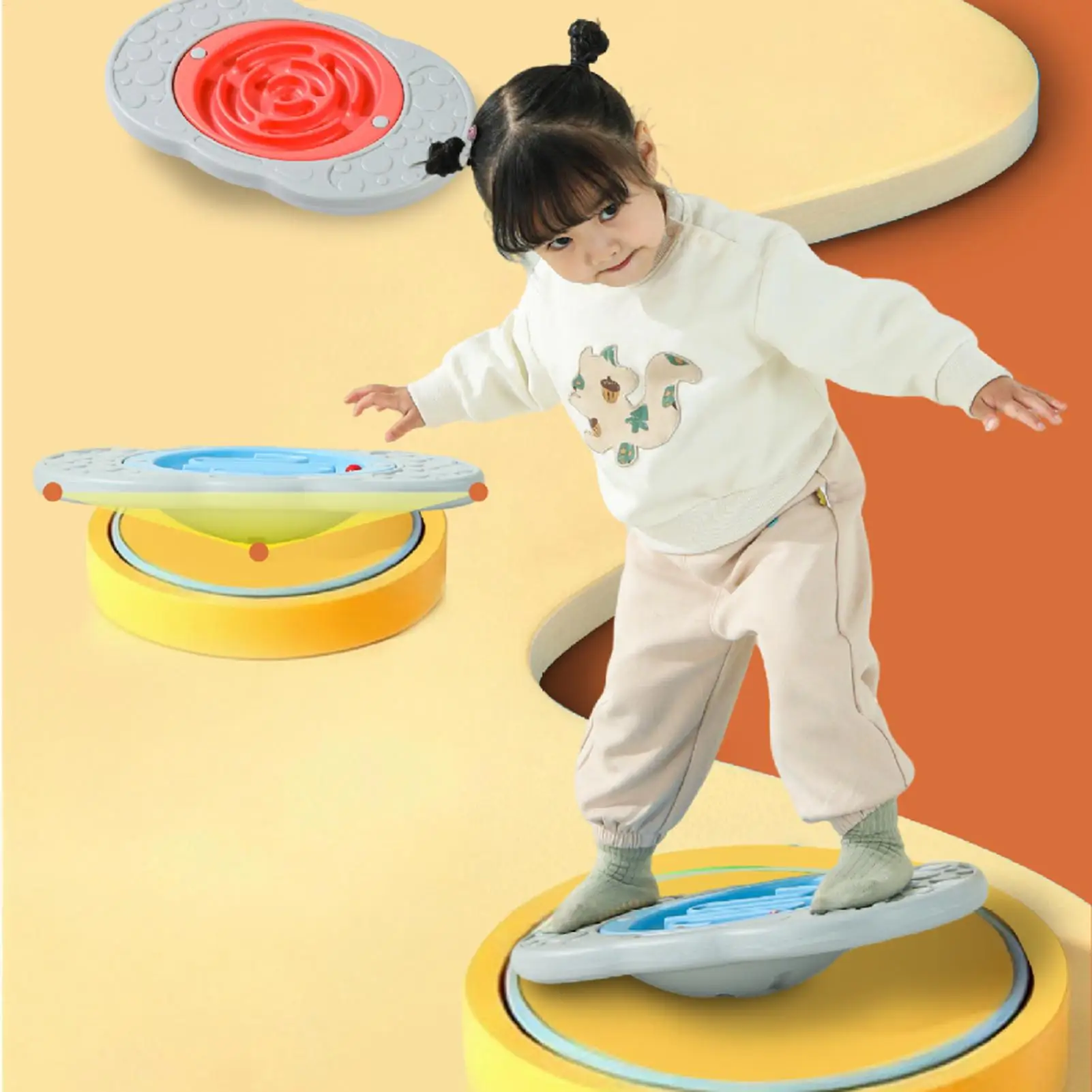 Balance Board For Kids Core Training Non Slip Hand Eye Coordination Toy Sensory Wobble Board For Preschoolers Boys Girls Pupils