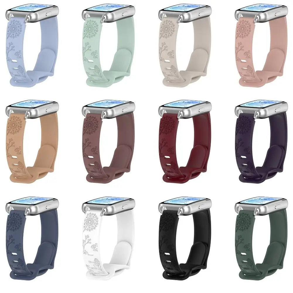 Dandelion Style Smart Watch Wristband Silicone Replaceable Band Belt Soft Adjustable Wrist Strap for Huawei Band 11/11 Pro