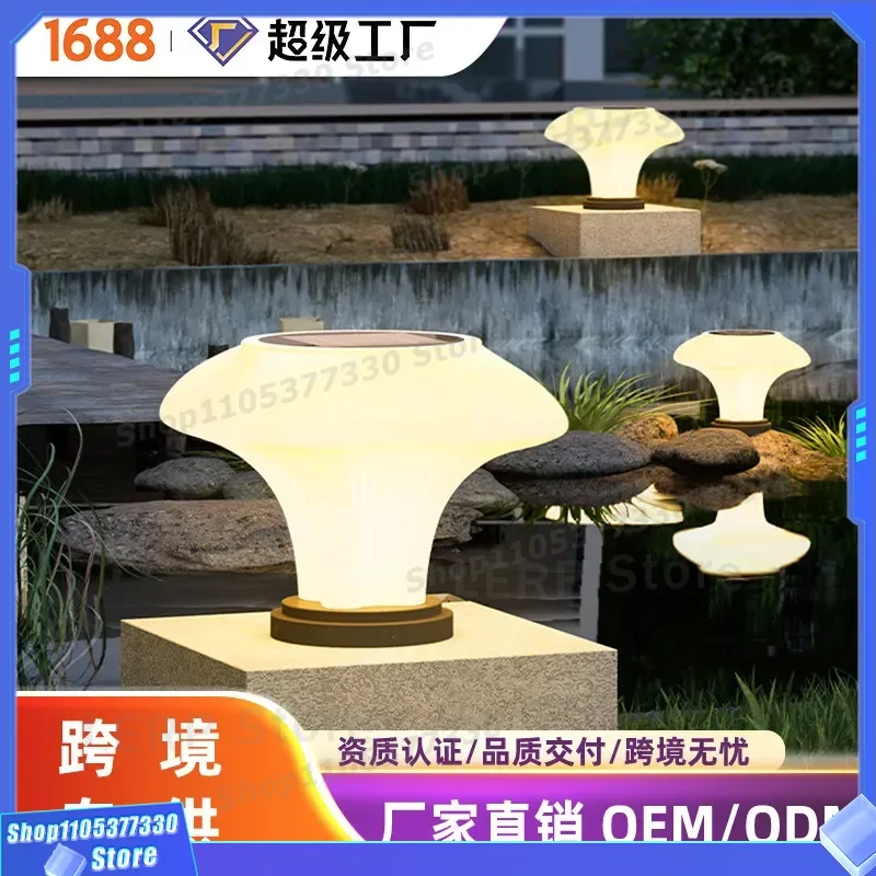 Modern Solar Pillar Lamp for Villa Outdoor Gate Simple Garden Landscape Light Home Decor Pier Post Lantern Waterproof Design