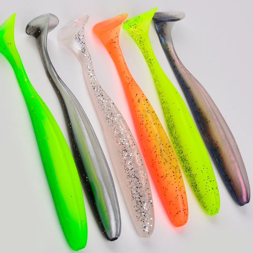 Proberos 4/10 Stück 9/12 cm 4,7/9 g T-Tail Swimbait Silikon-Weichwurmköder Künstlicher Köder Wobbler für Meeres- und Süßwasser-Angelausrüstung – Detail 12