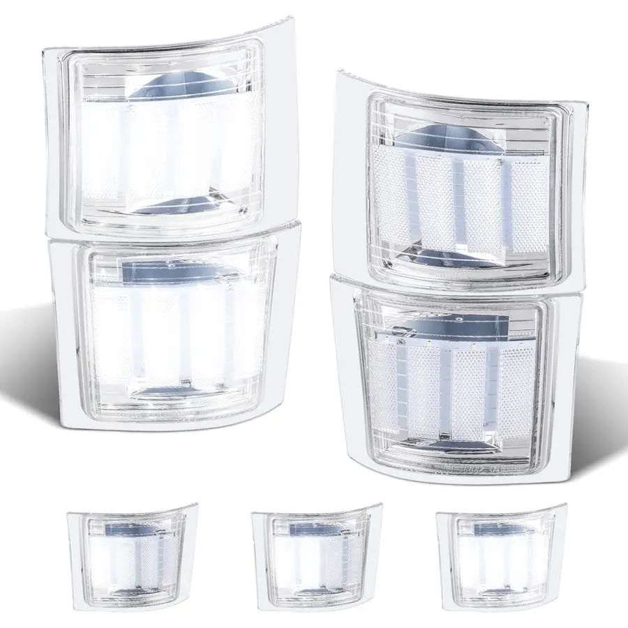 

Sequential White LED Corner Side Marker Turn Signal Lights for Chevy C K 1500 2500 3500 19941998 C10 Pickup Truck Silverado Subu