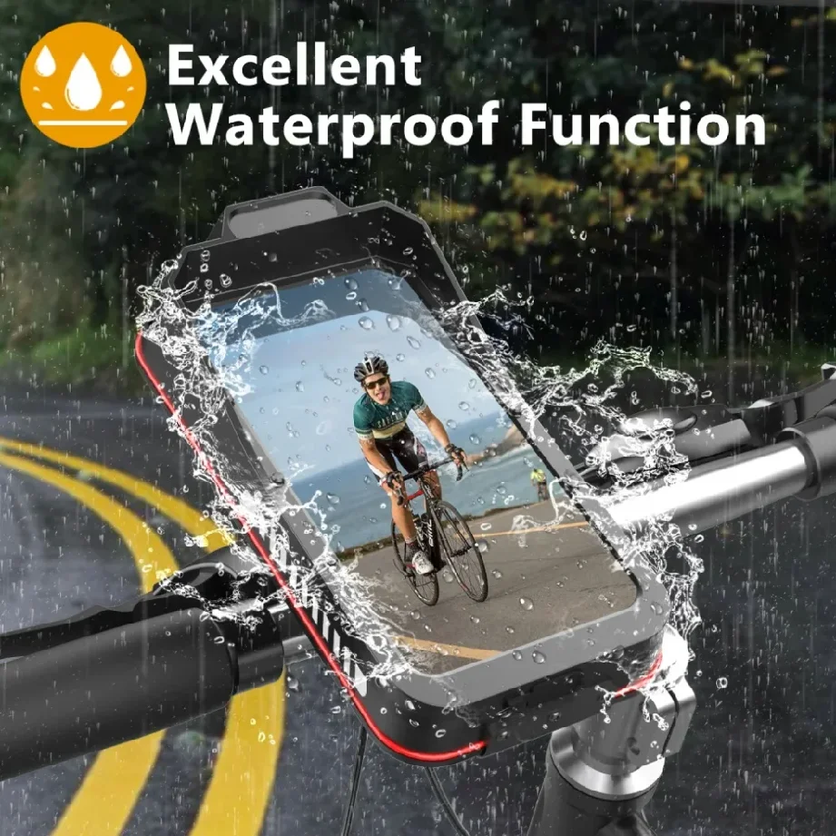 

Sturdy Waterproof Quick Lock Phone Holder Handlebar Mount For Motorcycle Bicycle Scooter Fits 4.7 Inch To 7 Inch iPhone 17Pro Ma