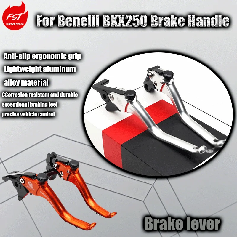 

For Benelli BKX250 modified with short aluminum alloy two-finger adjustable brake handlebars and clutch levers