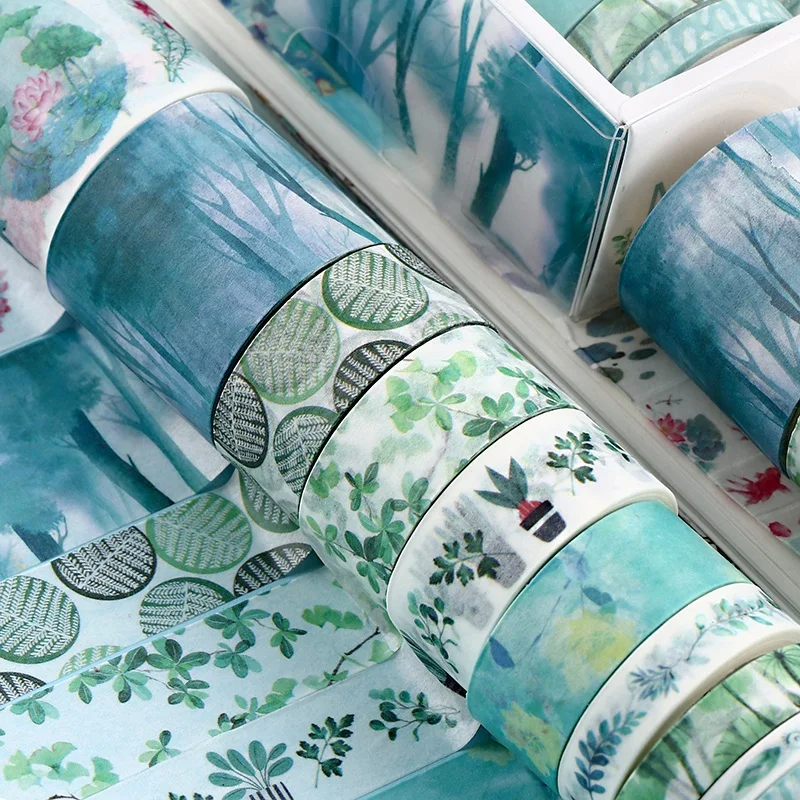 10 pz/set Set di nastri decorativi Kawaii Washi adesivi di carta giapponesi fornitura di Scrapbooking di cancelleria giapponese