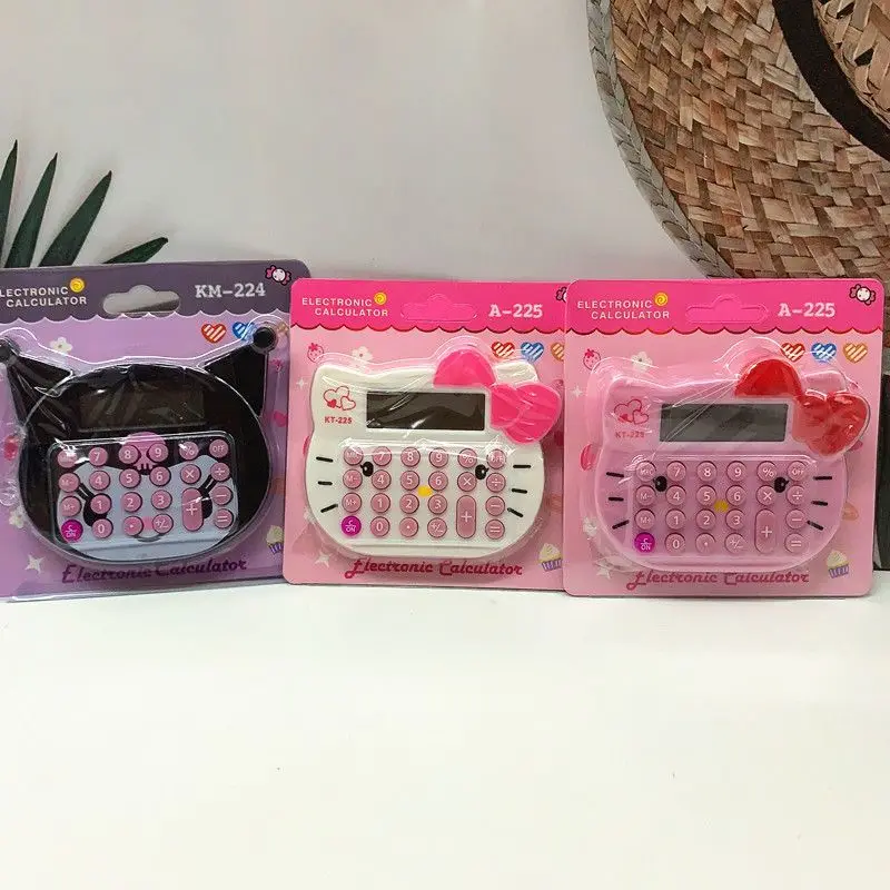 Sanrio Kuromi Nettes Mädchen Herz Präzisionsrechner Kleiner tragbarer Cartoon Student Mathematikrechner Kinder Geburtstagsgeschenk