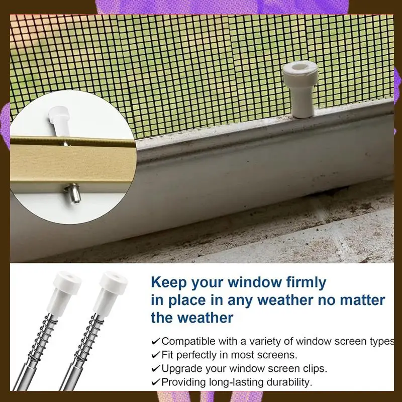 

30 Pack Window Screen Plunger Latches 5/32 Inch X 1-1/2 Inch,For Aluminum Window Screens,Plunger Latch Clips-[Y06A]