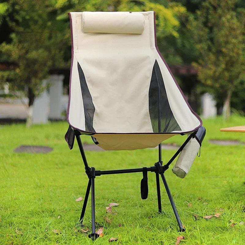 Silla plegable portátil desmontable con forma de luna, silla ultraligera para acampar al aire libre, playa, pesca, viajes, senderismo, Picnic, herramientas de asiento