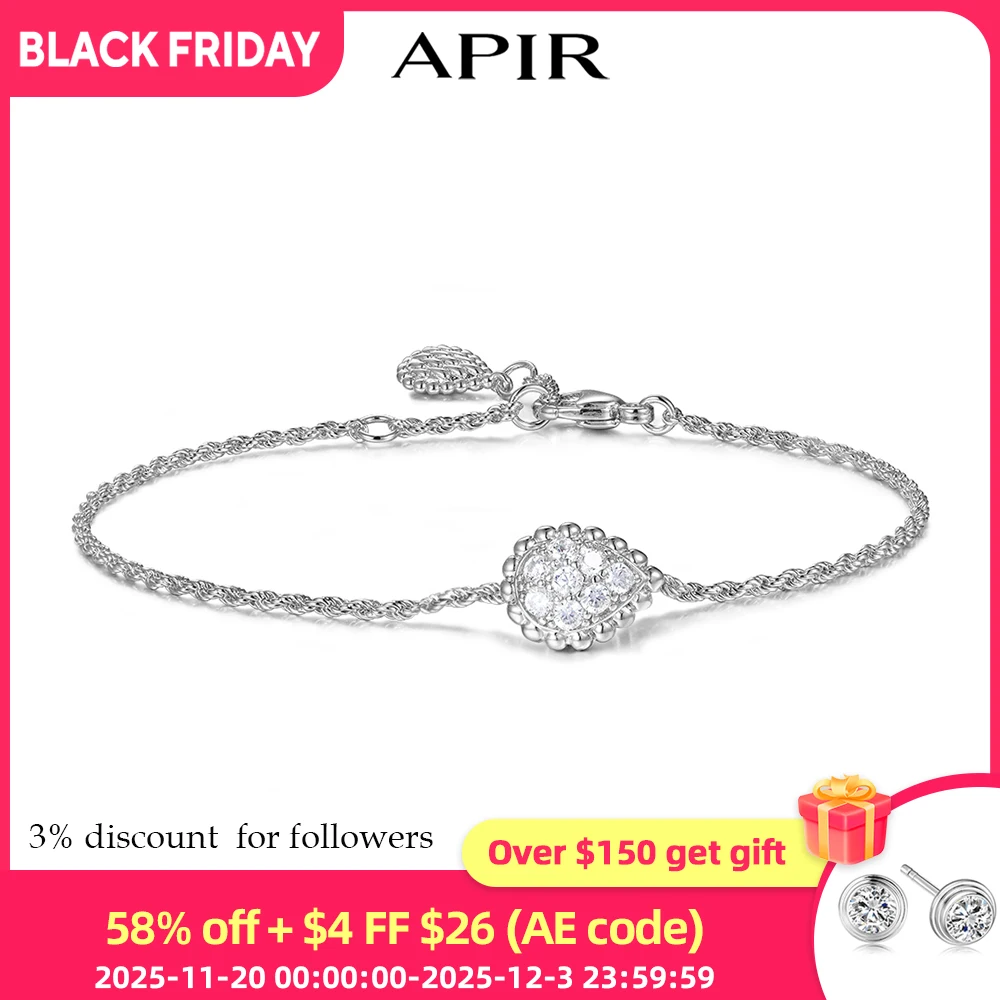 

APIR посеребренные цирконовые браслеты с подвесками в виде капли воды для женщин, высокое качество, хит продаж, брендовые роскошные темпераментные ювелирные изделия, браслет, подарки