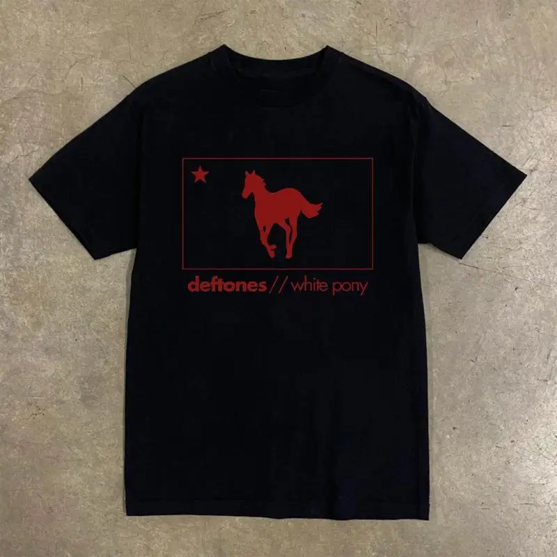 

Rare Deftones White Pony T Shirt Black Cotton Size S 5XL