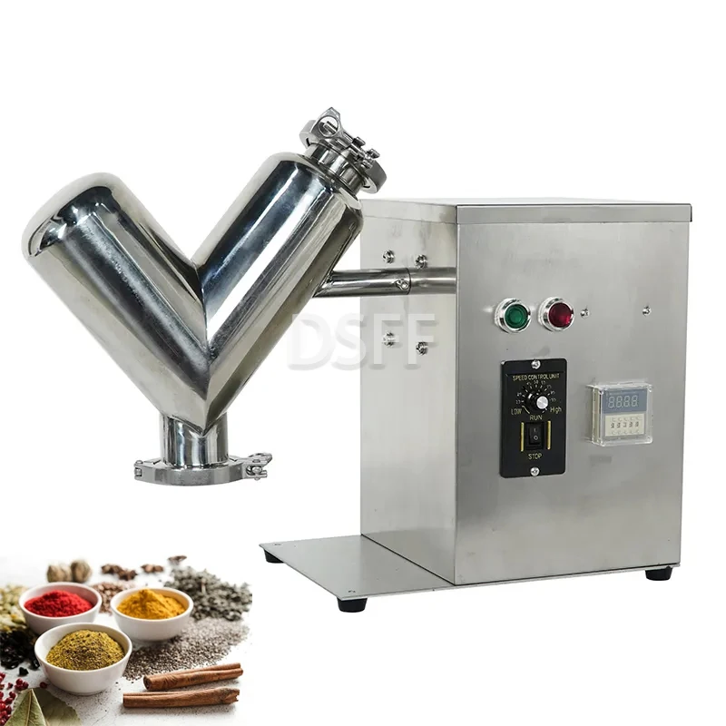 Industrial V-Type Seasoning Mixer, Wheat Flour Whey Powder Mixing Mixer