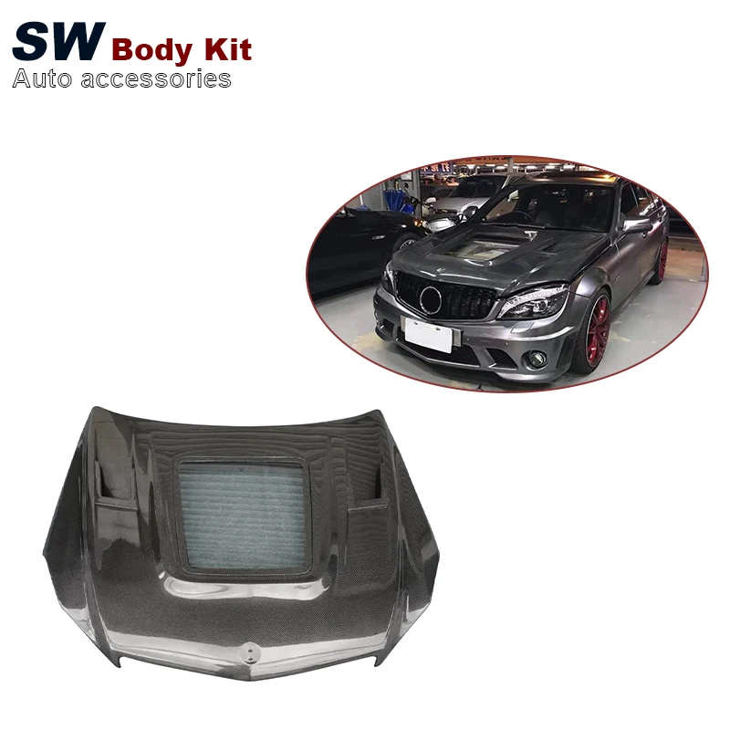 

Carbon Fiber IMP Style Clear Hood For Mercedes-Benz C-Class W204 W205 C63 Upgrade Front Valve Cover Performance Kit