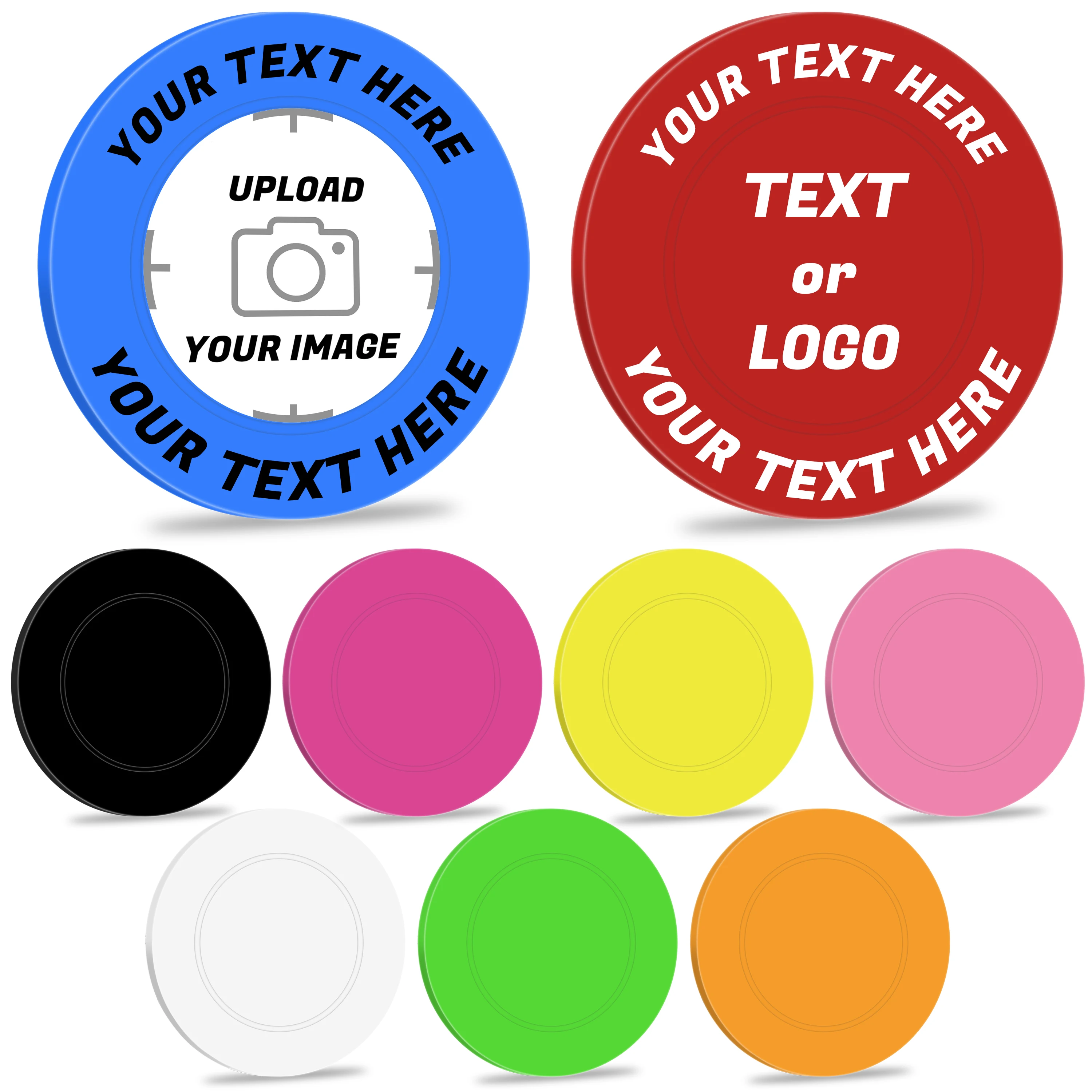 37mm Custom Poker Chips,Personalized Image/Text/Logo on a Chip,Good for Bar Tokens,Golf Ball Mark,Company Advertise