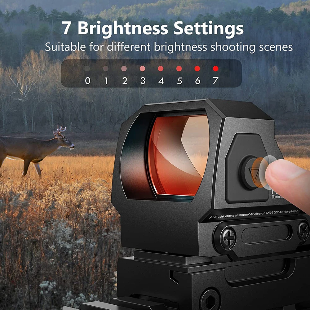 1x22x33mm Red Dot Sight Tactical Riflescope 4 Reticle Reflex Sight Airsoft Hunting Optical Sight Gun Scope for 20mm Rail Mount