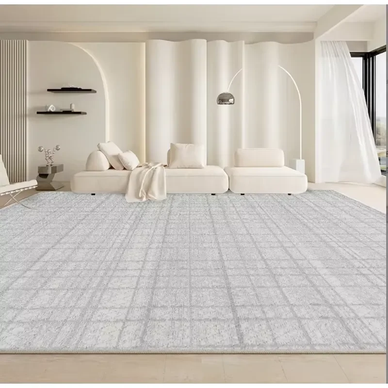 Simple Modern Geometric Pattern 200*290cm (6.6*9.5ft) Non-Slip Wear-Resistant Square Large Area Full Coverage Living Room