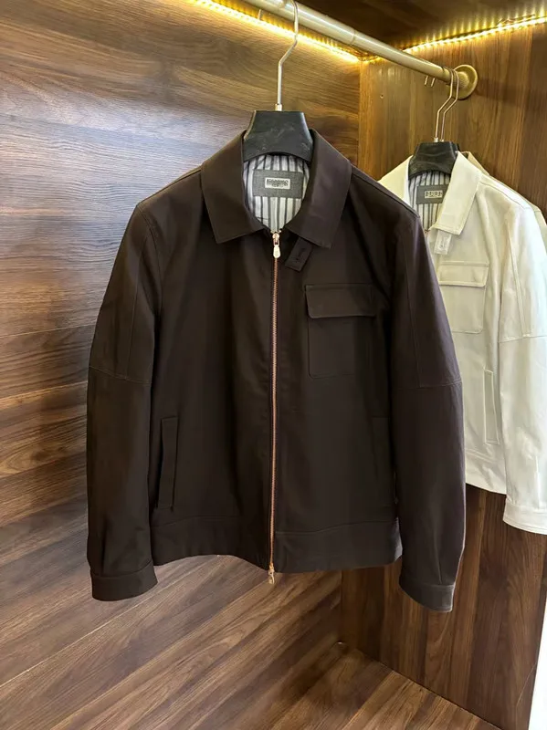 

Italian style old money style light luxury men's clothing high version autumn and winter lapel collar casual jacket