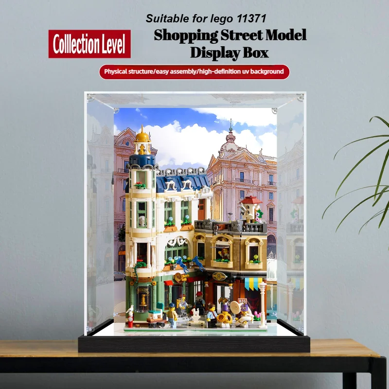 

3mm Dustproof Display Box for lego 11371 Shopping Street Display Case Storage Box Organizer(Lego Set not Included)