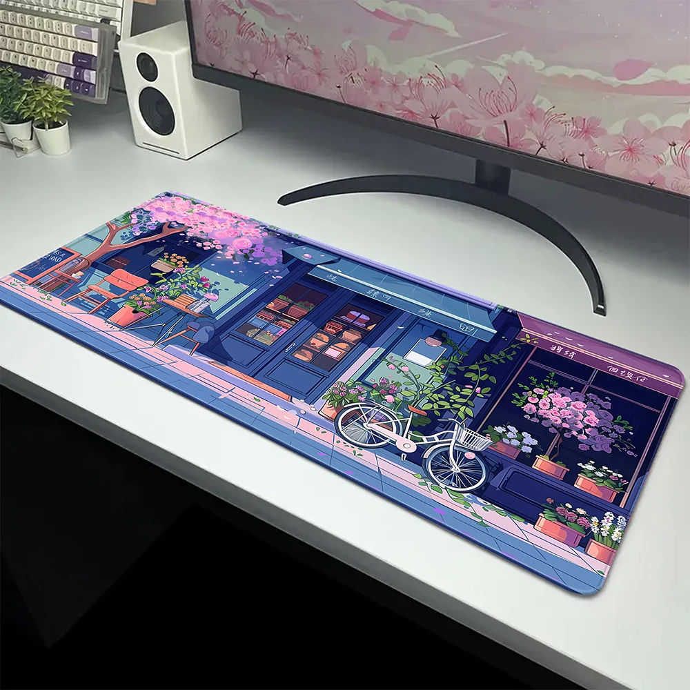 

Gaming Kawaii Cute Cat Mousepad Cartoon Scenery Mouse Pad Computer Mousemat Large Mouse Mat XXL Desk Pad 900x400mm Keyboard Mats