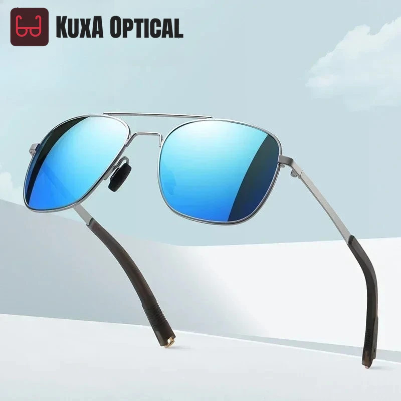 

Xuka-100-125-150 поляризационные легкие очки для близорукости, металлические солнцезащитные очки, мужские квадратные очки в коробке по рецепту на заказ, дальнозоркость +175 +200 +2