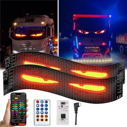 2PCS Glowing LED Eyes Truck Windshield Devil Eye LED Sign Screen Luminous Eye LED Panel For Cars