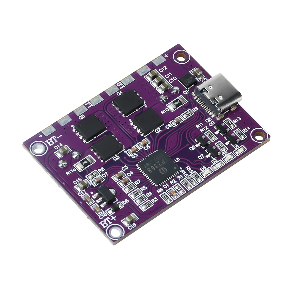 100W Schnelllademodul mit Buck-Boost-Funktion und Typ-C-Schnittstelle für 3-6S Lithiumbatterien, Hochleistungs-Beidrichtungs-Ladeplatine IP2368 – Detail 13