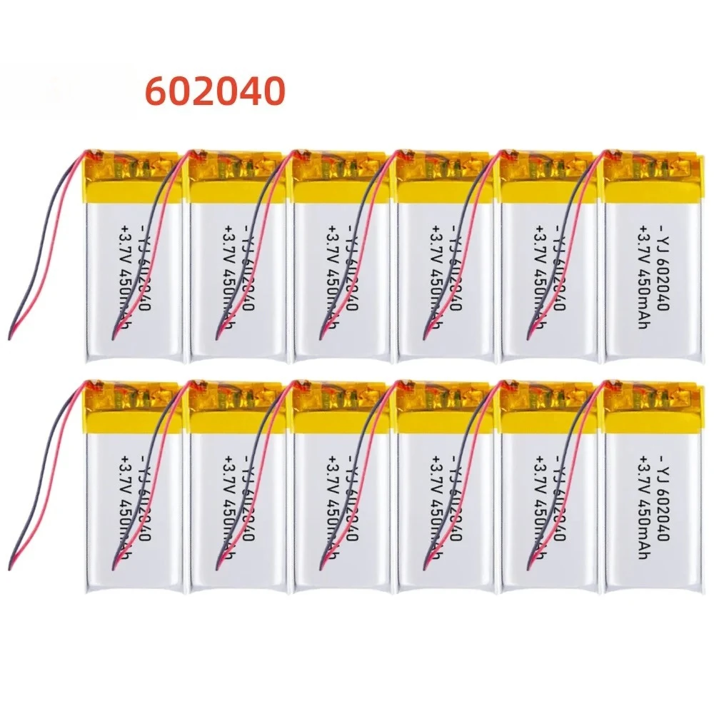 3,7V 450mAh 602040 Polymer-Lithium-LiPo-Akku für Bluetooth-Headset, Schönheitsgerät, Selfie-Stick, Sprühgerät, usw.