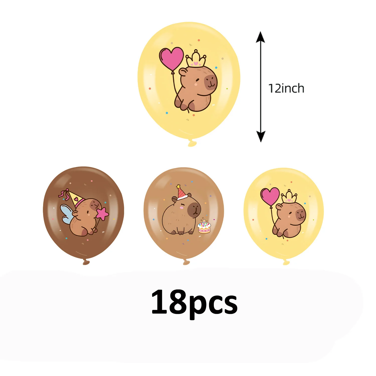 Capybara Geburtstagsdekoration Tischware Tischdecke Teller Servietten Einladungskarten Ballons Poster Baby-Shower Geburtstagsparty Zubehör – Detail 4