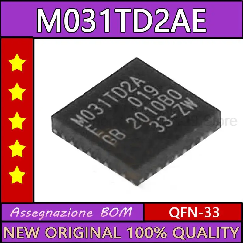 5PCS Original M031TD2AE QFN-33 Microcontroller IC