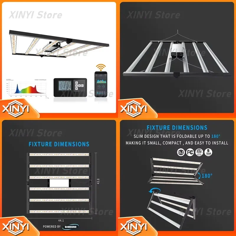 for Hydroponic Indoor Plant Dimmable Growth 6 Bars Full Spectrum 720w LED Grow Light for Grow Tent Factory Direct