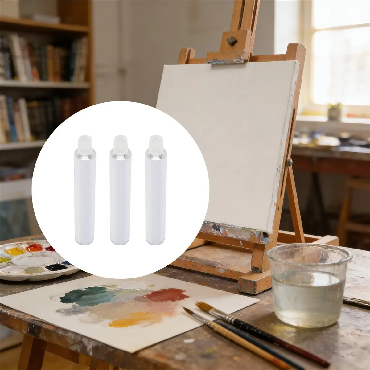 OK 24 Pcs Empty Aluminum Paint Tubes 20 Ml Paint Tubes for Making Paint and Store Remaining Paint Acrylic Oil