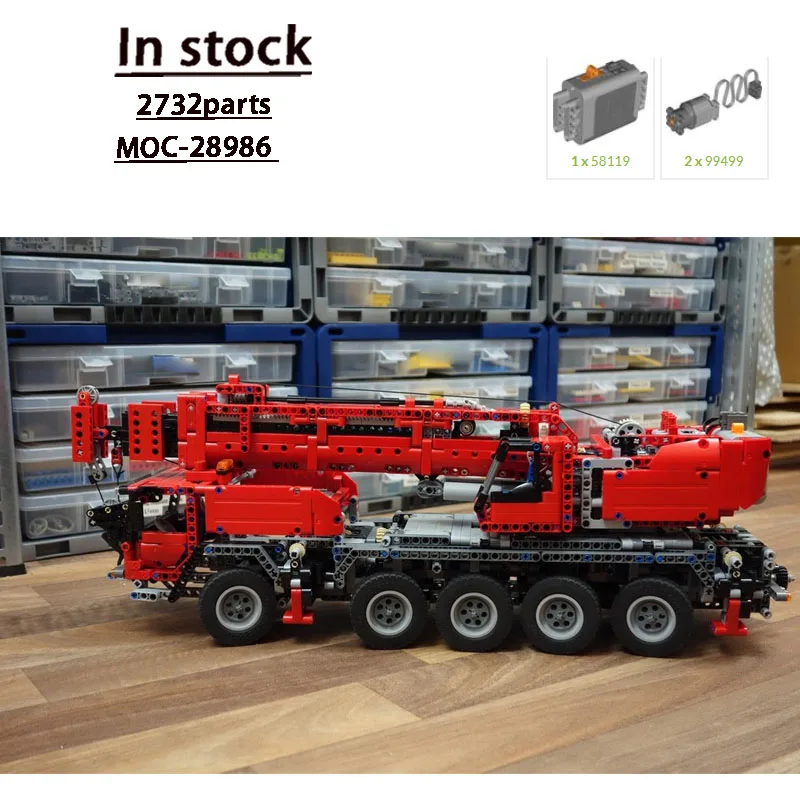 

MOC-28986 Classic New Cargo Transport Crane Truck Building Block Model, 2732 Pieces, Birthday Toy Gift for Boys and Children
