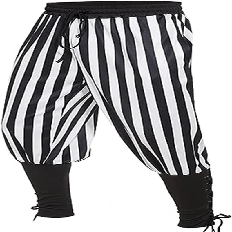 

Мужские хлопковые льняные брюки с поясом на щиколотке, средневековые, в стиле викингов и пиратов, зауженного кроя, повседневные, с высокой талией, Cleanfit Sle Polyeste...