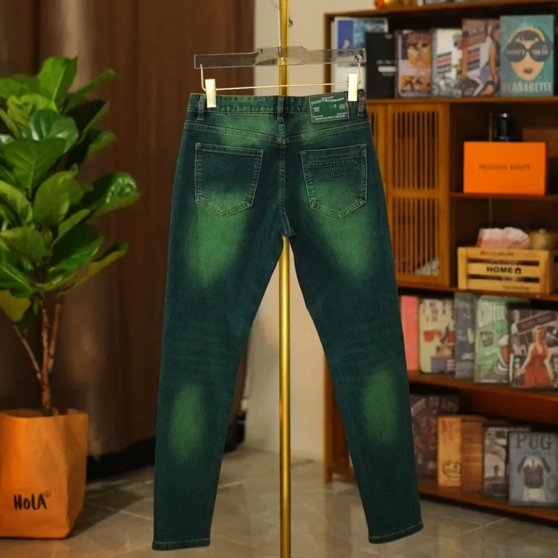 Jeans met rechte pijpen voor heren Outdoor American Retro Sle mid-taille Faion Urban Katoen Polyester Blend Slijtvast Lente Au...