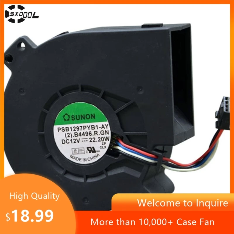 For SUNON PSB1297PYB1-AY 97x97x33mm DC 12V 0.35A Dual Ball Bearing Industrial Blower Fan for Cisco