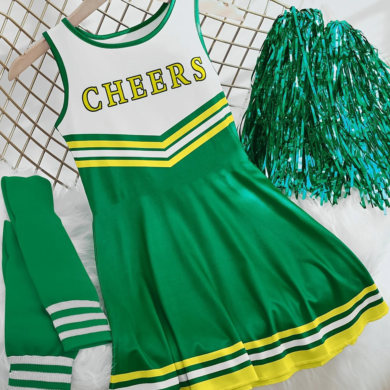 Estate nuove ragazze 3d stampato abito senza maniche Cheerleading Party Uniform Team Opening abbigliamento moda per bambini 3-14 anni venduti