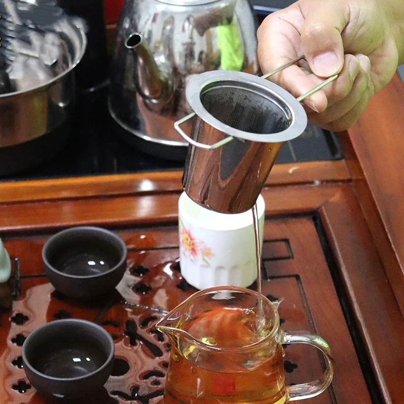 

304 Stainless Steel Tea Drain Double Ear Stainless Steel Tea Drain Double Handle Tea Drain Tea Maker Filter