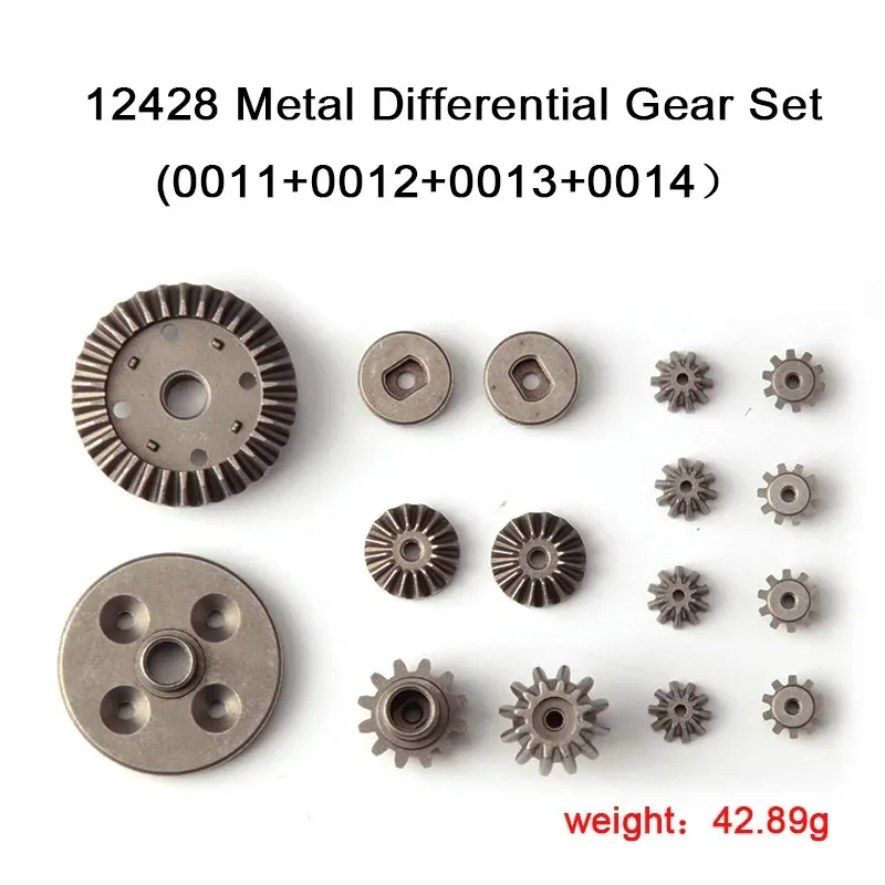 Metal Upgrade Differential Gear For 1 /12 1/14 WLtoys 12428 12423 12429  124017 124018 124016 124019144001 144010 RC Car Parts