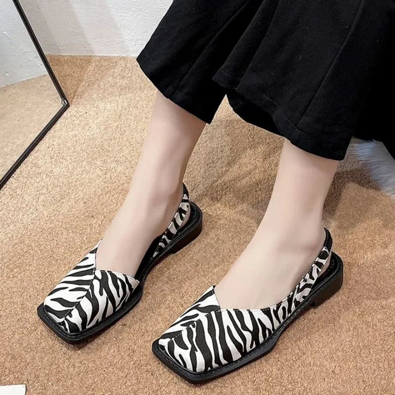 Women's Sandals Summer Fashion Brand Designer Baotou Sandals 2024 New Casual Shopping Women's Low Heel Zapatillas Mujer 35-41