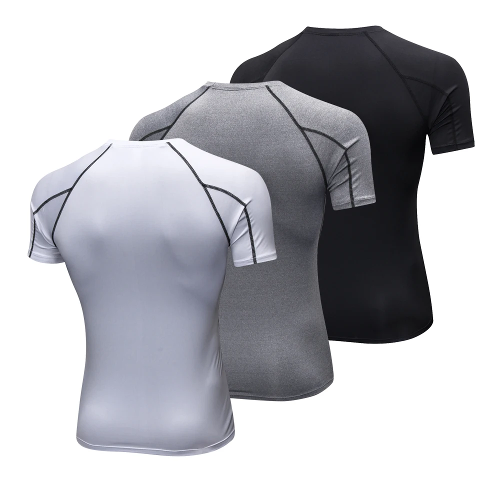 Compression Shirts Men Short Sleeve Quick Dry Sports Undershirt Gym Workout Base Layer T Shirt for Men Running Athletic Tights