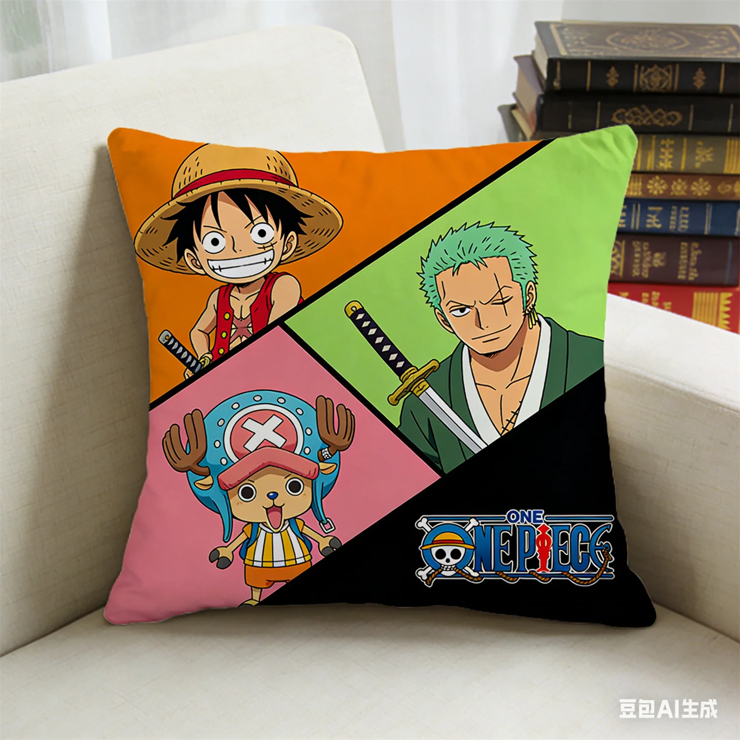 Einteiliger Kissenbezug, dekorativer Kissenbezug mit Anime-Fan-Favoriten-Charakter-Aufdruck für Schlafzimmer, Wohnzimmer und Anime-Enthusiasten