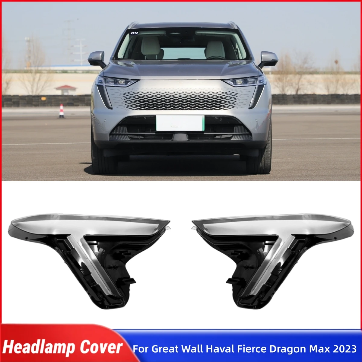 

For Great Wall Haval Fierce Dragon Max 2023 Car Replacement Parts Lampshades Lamp Shell Headlight Lights Glass