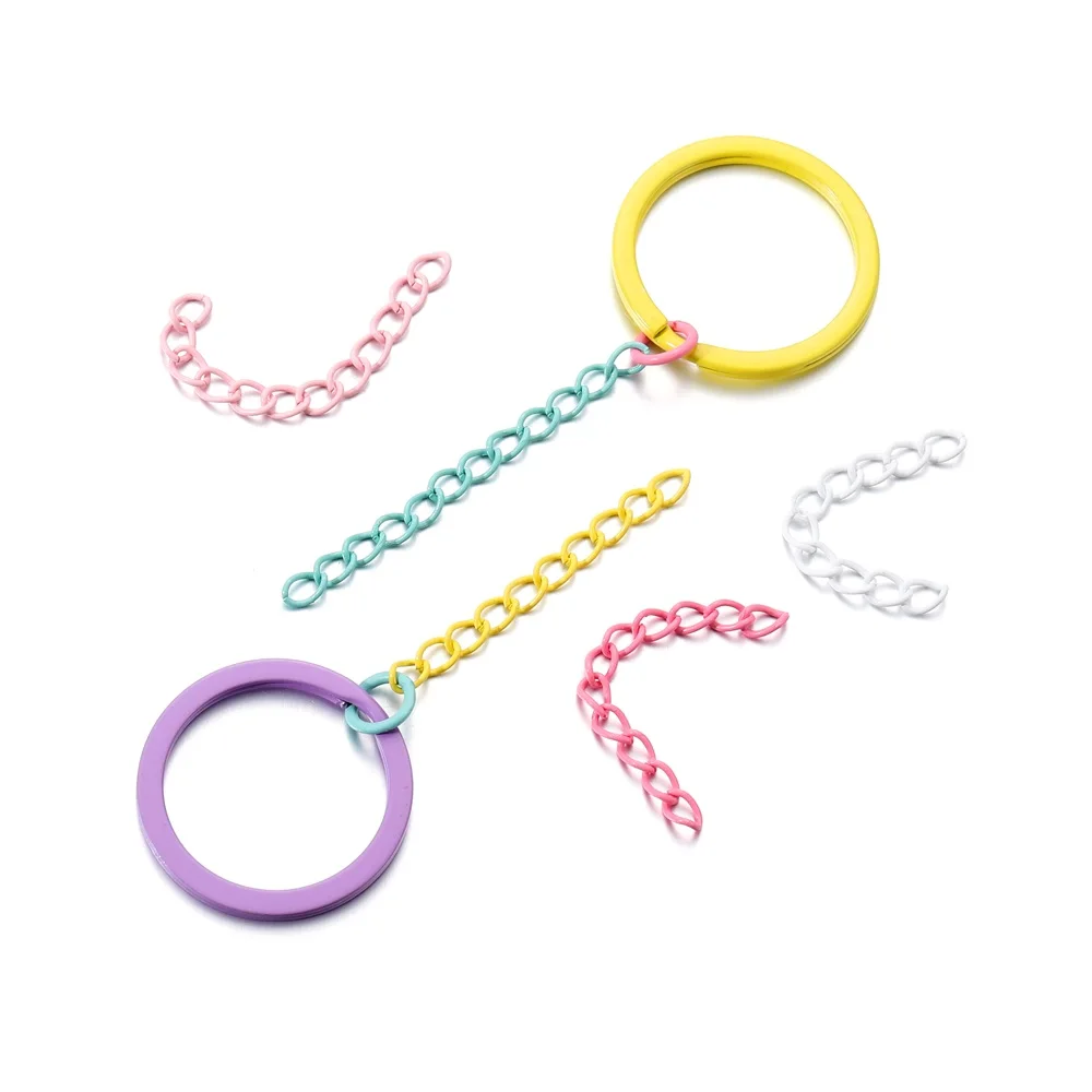 30 Stück 5 cm bunte Halsketten-Verlängerungsketten, Verlängerungsketten für DIY-Armbänder, Schmuckherstellung, Zubehör im Großhandel – Detail 3