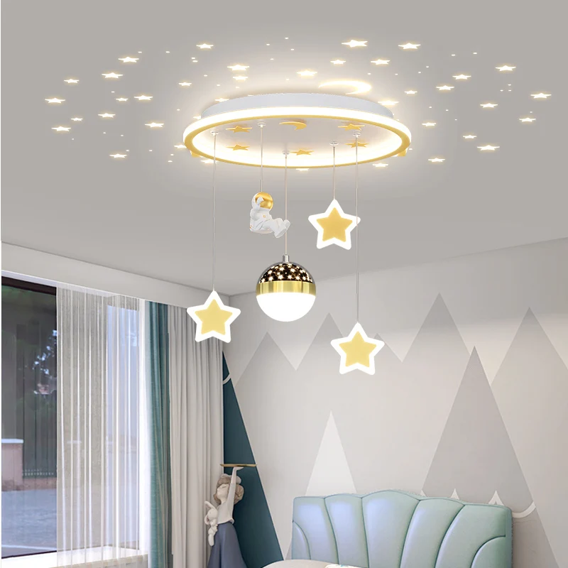 Imagem -05 - Led Astronaut Star Light para o Quarto das Crianças Luz de Teto para o Quarto Luz do Quarto Decoração de Casa