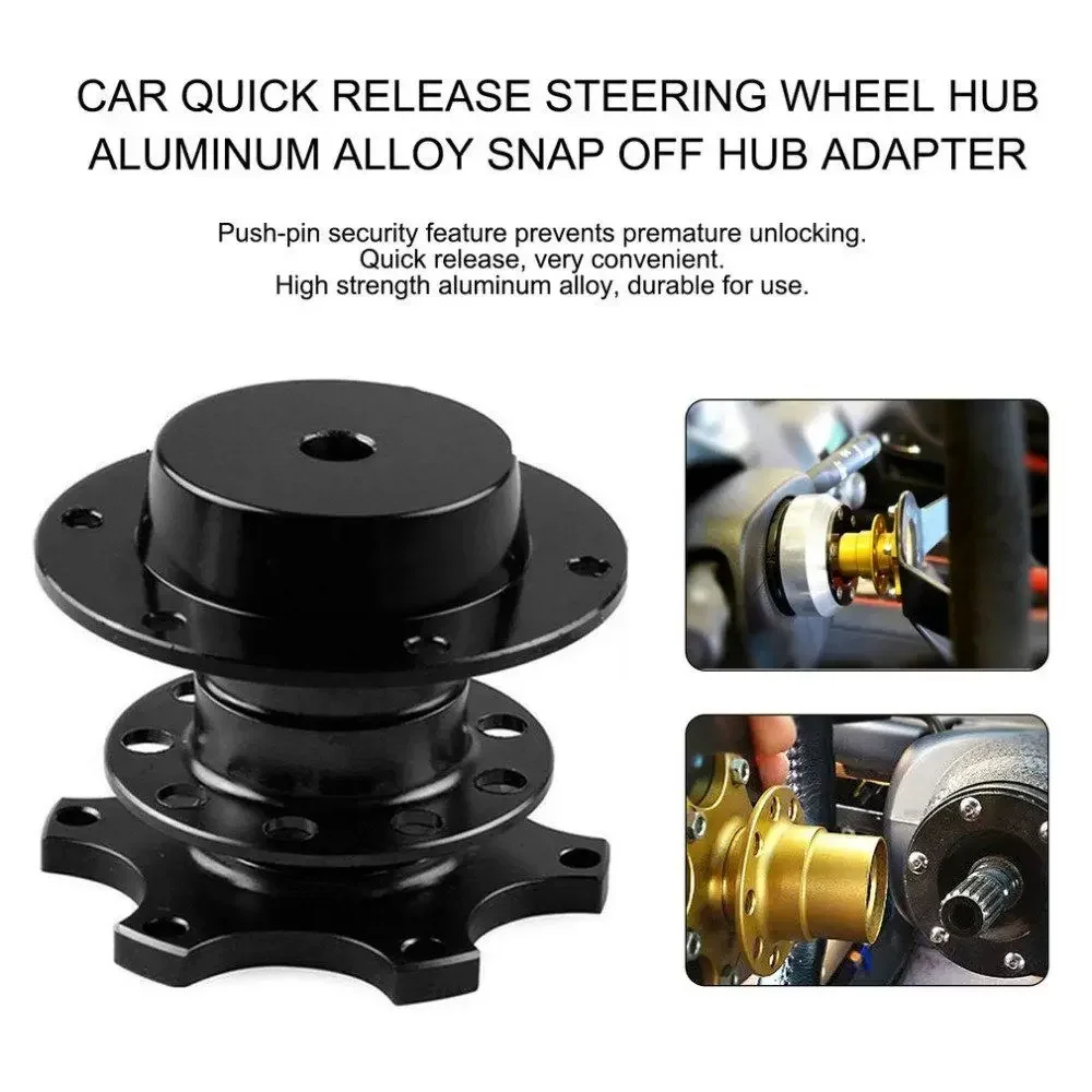 Universal Steering Wheel Quick Release Hub Boss Kit Wheel Hub Adapter for 6 Hole Steering Wheel Hub Car Accessories