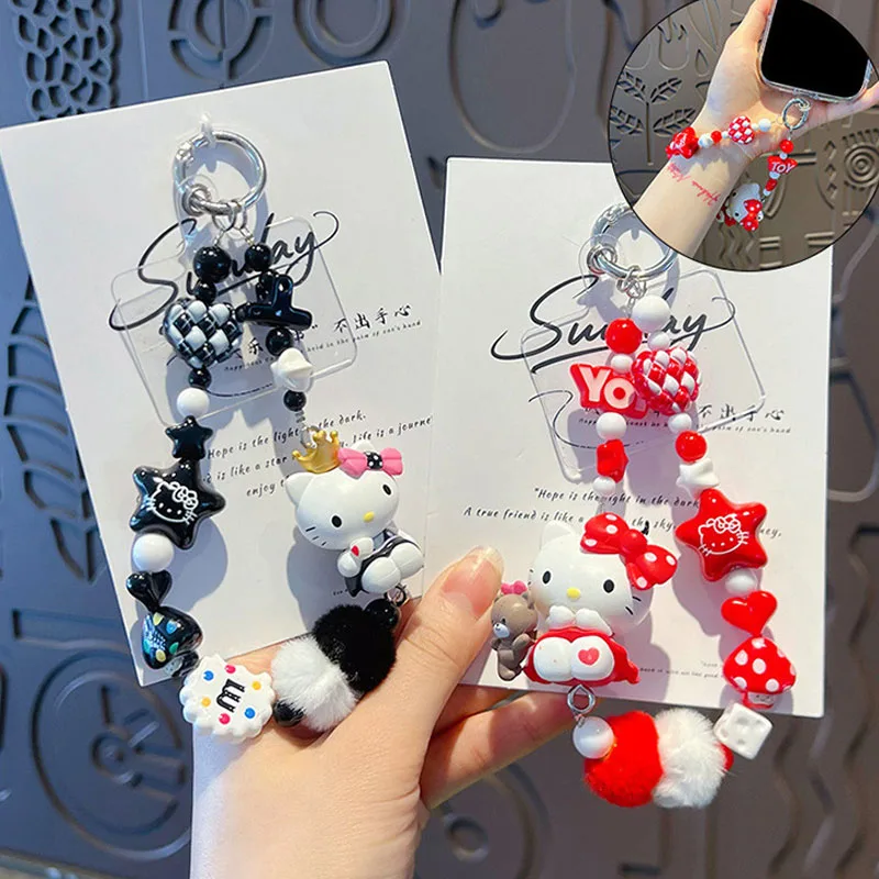 

The New Hello Kittyn Hot-selling Cute Cartoon Mobile Phone Pendant Fashion Keychain Bag Pendant Is Small and Exquisite