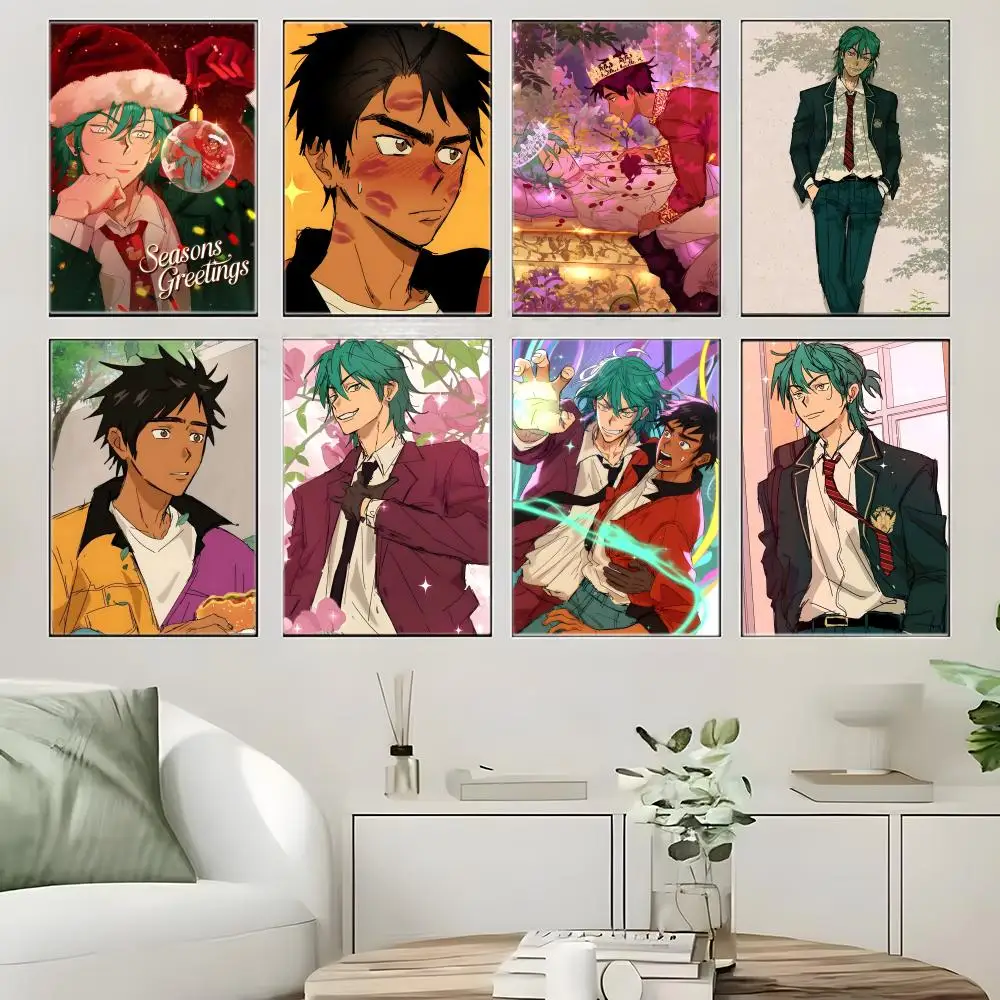 Cartoon S-Superfishs Poster  Self-adhesive Art Waterproof Paper Sticker Coffee House Bar Room Wall Decor