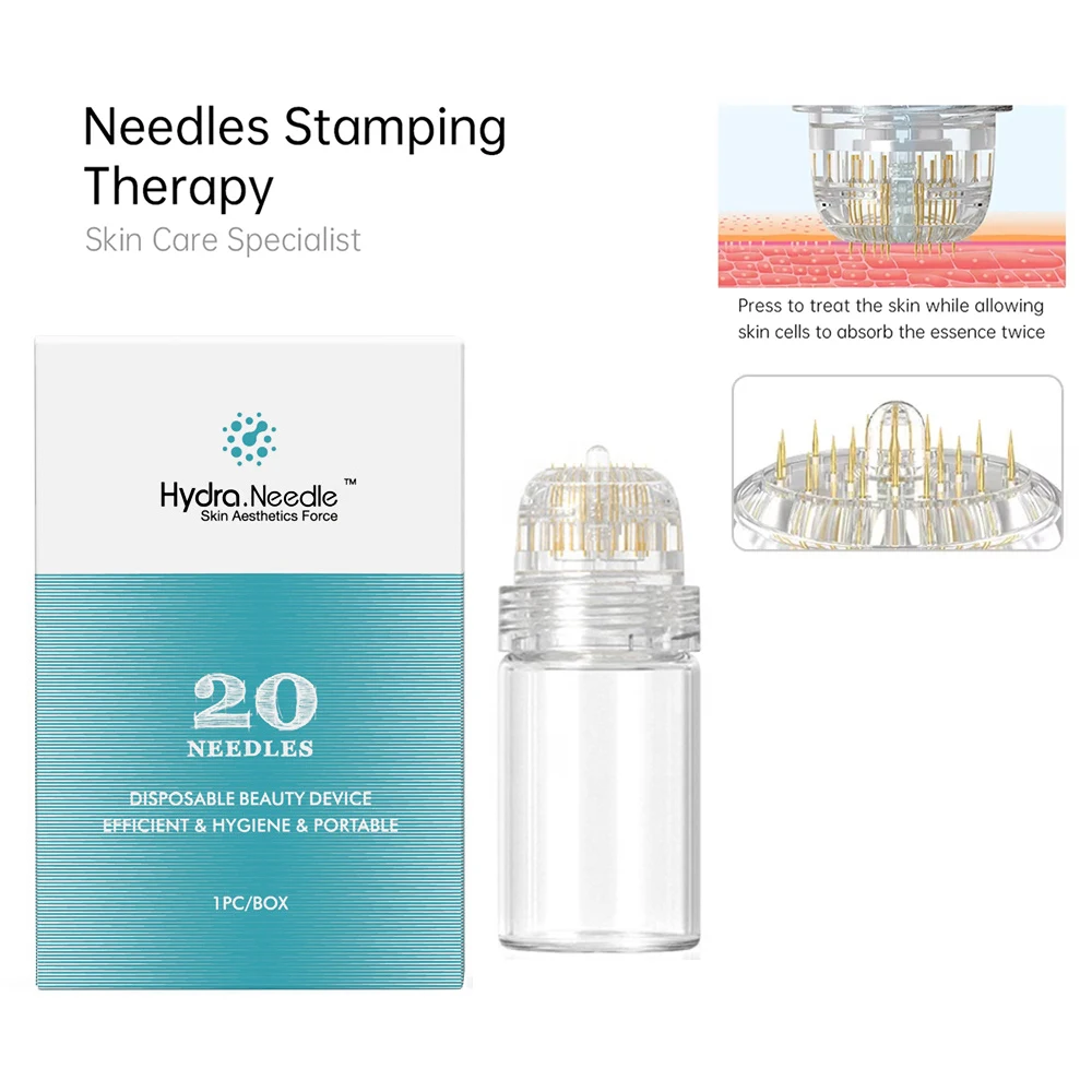 Hydra.Needle 20 Pin Titanium Professional Microneedling Derma Stamp Serum Micro Needle Therapy Beauty & Skin Care Tools